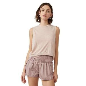 FP Movement Women's The Way Home Shorts in grey size large gym golf pickle ball